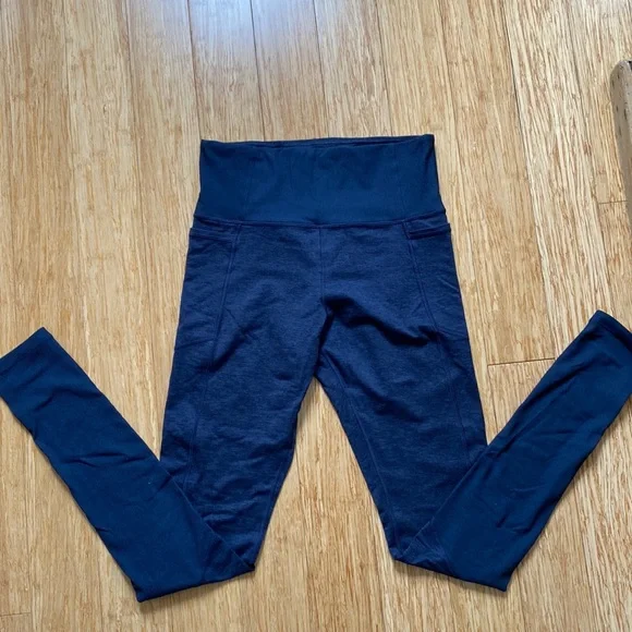 Athleta Exhale Heel Tight, Dark Blue Heather, M - Picture 2 of 5